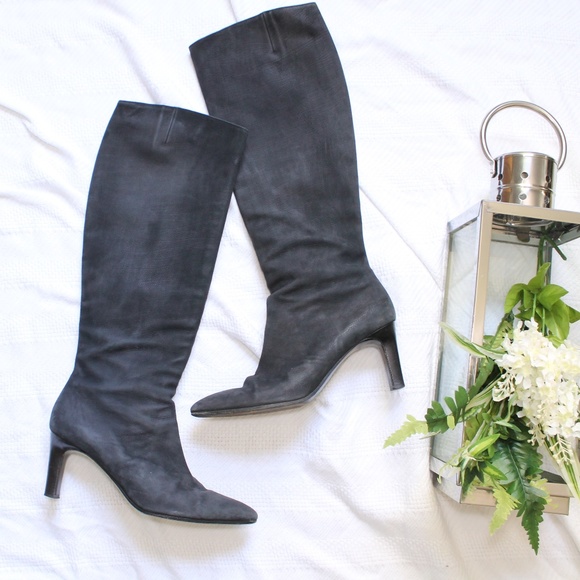 Salvatore Ferragamo Shoes - Salvatore Ferragamo Black Soft Leather Heel Boot